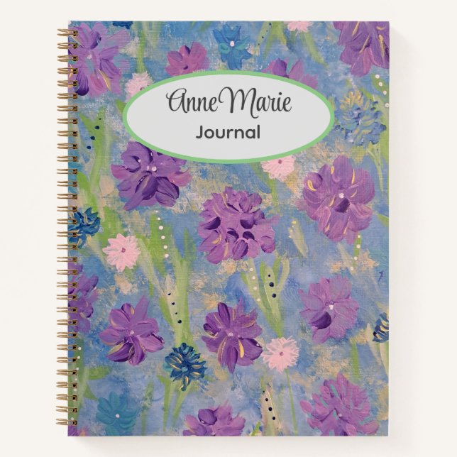 Spring Bouquet Floral Personalised Note Book (Front)