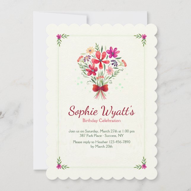 Spring Bouquet Invitation (Front)
