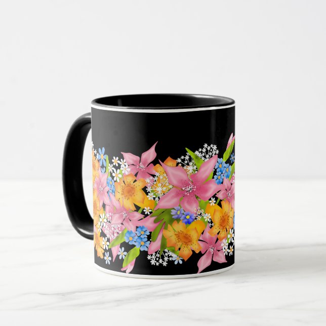 Spring bouquet mug (Front Left)