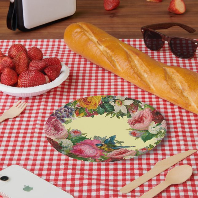 Spring Bouquet Paper Plate (Picnic)