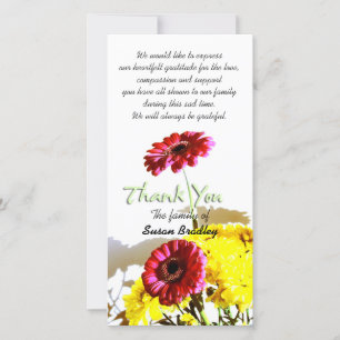 Spring Bouquet Sympathy Thank You 1 Card