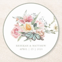 Spring Bouquet | Tulip and Butterfly Watercolor
