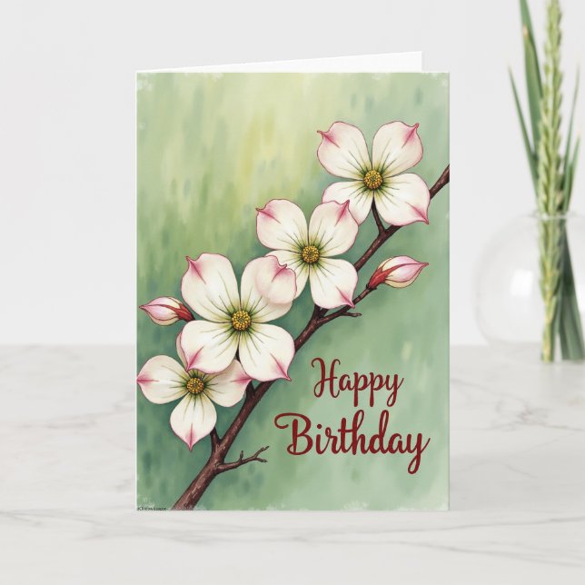 Spring Branch Birthday Card (Front)