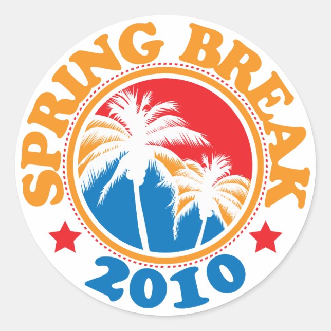 Spring Break 2010 Classic Round Sticker (Front)