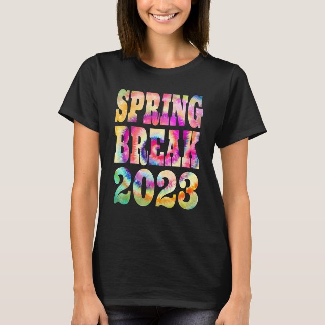 Spring Break 2023  Groovy Tie Dye Matching Family  T-Shirt (Front)