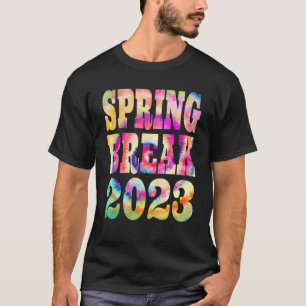 Spring Break 2023 Groovy Tie Dye Matching Family T-Shirt