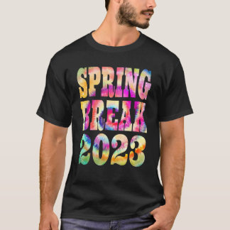 Spring Break 2023  Groovy Tie Dye Matching Family  T-Shirt