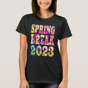 Spring Break 2023 Groovy Tie Dye Matching Family T-Shirt
