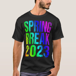 Spring Break 2023 Vintage Rainbow Artwork Souven T-Shirt