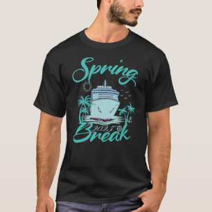 Spring Break 2025 Cruise Ship Retro Design T-Shirt