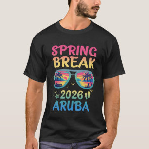 Spring Break Aruba 2026 Vacation Trip Sunglasses S T-Shirt