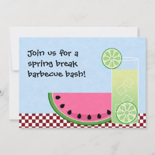 Spring Break Barbecue Bash Invitation