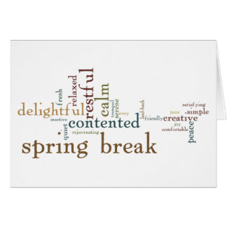 Spring Break (Blank Inside)