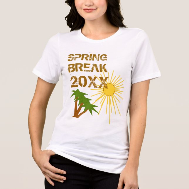 Spring Break Change to Current Year Tri-Blend Shirt (Front)