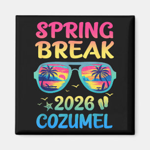 Spring Break Cozumel 2026 Vacation Trip Sungles Magnet