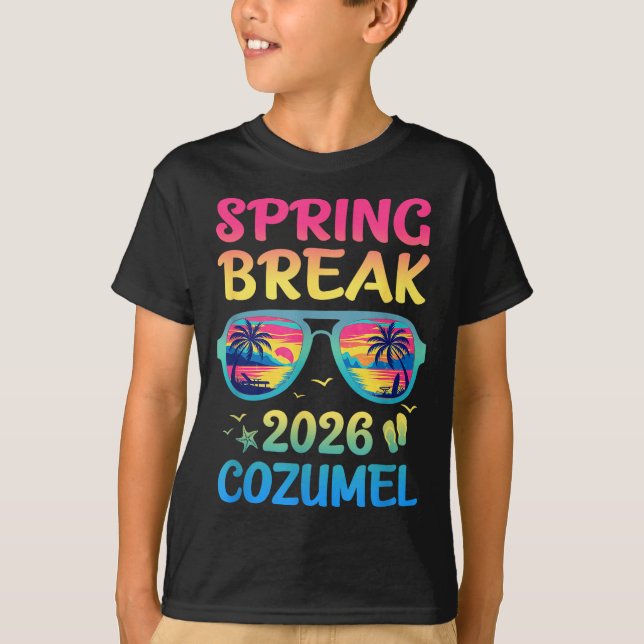 Spring Break Cozumel 2026 Vacation Trip Sungles  T-Shirt (Front)