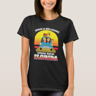 Spring Break Florida Car Travel Vacation Mode T-Shirt
