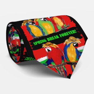 SPRING BREAK FOREVER PARROTS TIE