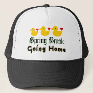 ♫♥Spring Break-Going Home Cute Ducks Trucker Hat♥♪ Hat