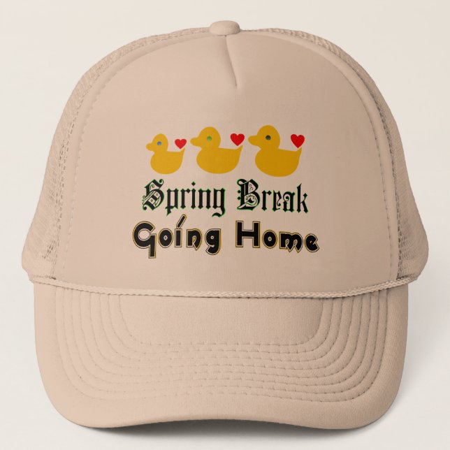 ♫♥Spring Break-Going Home Cute Ducks Trucker Hat♥♪ Hat (Front)