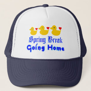 ♫♥Spring Break-Going Home Cute Ducks Trucker Hat♥♪ Hat