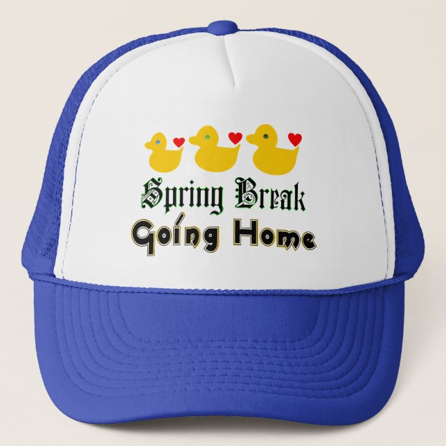 ♫♥Spring Break-Going Home Cute Ducks Trucker Hat♥♪ Hat (Front)