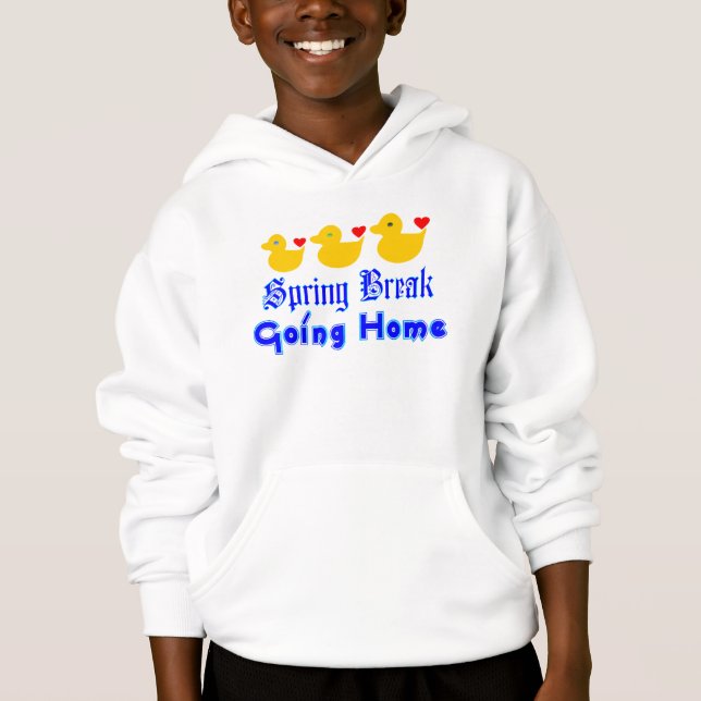 ♫♥Spring Break-Going Home Ducks Kids' Hoodie♥♪ (Front)