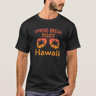 Spring Break Hawaii 2022 Vintage Retro Palm Tree S T-Shirt