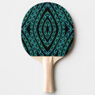 Spring Break Leaves Turquoise Colored Art Design Ping Pong Paddle
