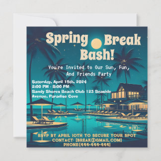 Spring Break Party Invitation