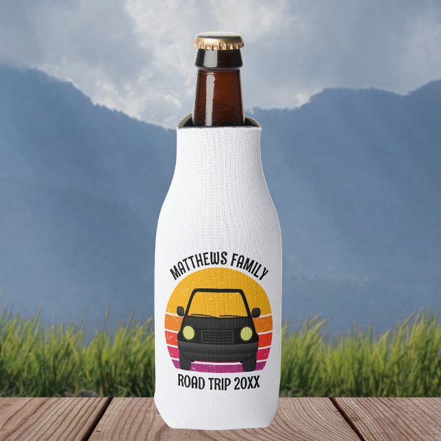 Spring Break Road Trip Sunset Customized Bottle Cooler (Creator Uploaded)
