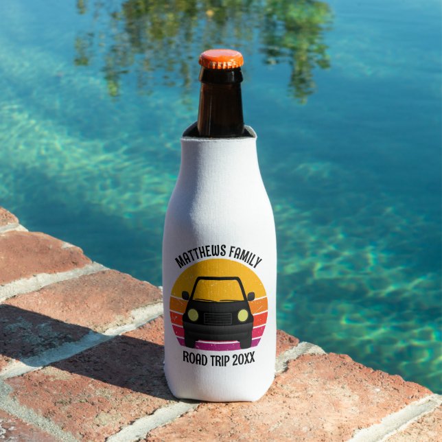 Spring Break Road Trip Sunset Customized Bottle Cooler (In Situ Pool)