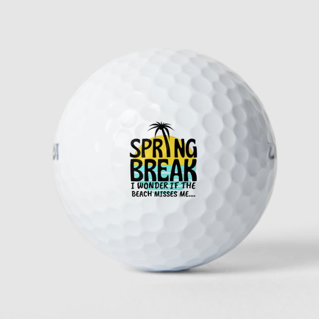 Spring Break Spring Season Golf Balls (Front)
