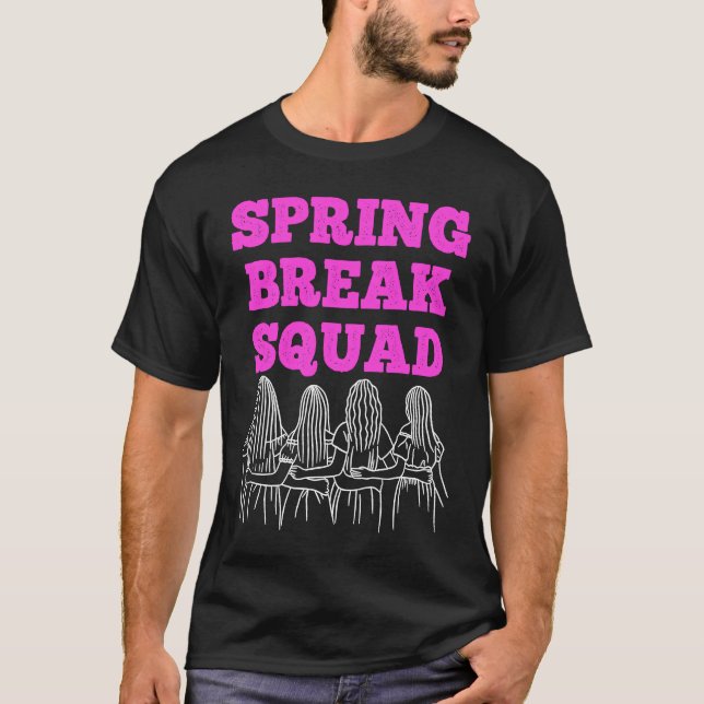 Spring Break Squad Summer Vacation Spring Break T-Shirt (Front)
