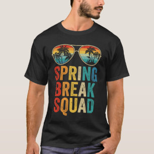 Spring Break Squad Vintage 2025 Vacation Cool Sung T-Shirt