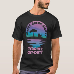 Spring Break Teacher Sunset Vintage Matching Women T-Shirt