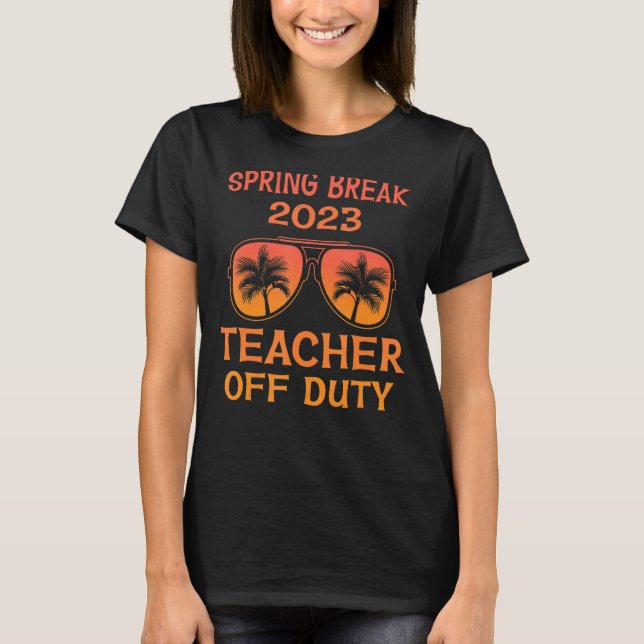Spring Break Teacher Vacation Sunglasses Graphic M T-Shirt (Front)