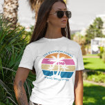 Spring Break Trip Beach Sunset Custom Family T-Shirt<br><div class="desc">This cute tropical palm tree sunset women's t-shirt is perfect for a spring break trip with your college sorority friends or a fun cruise ship getaway vacation with the family. Personalise a set of customised t-shirts for your group outing to the beach or an island family reunion.</div>