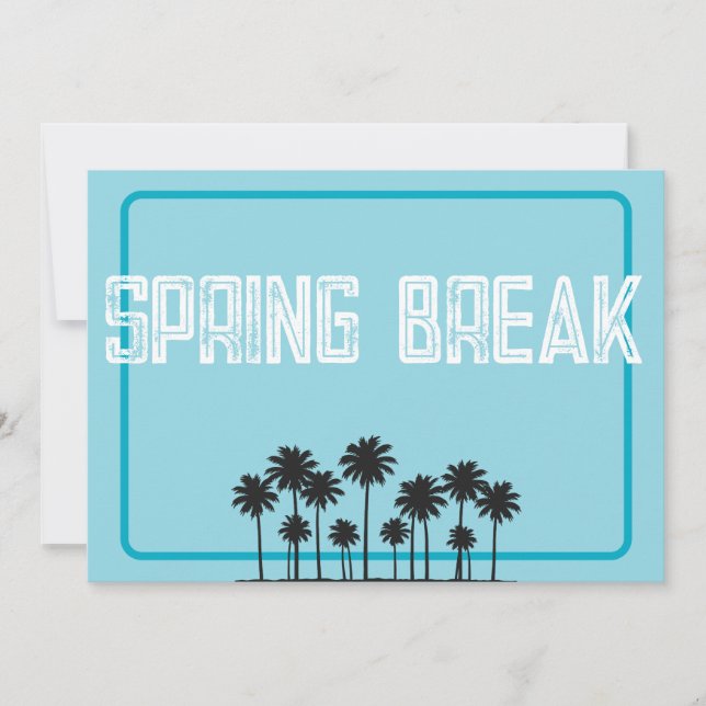 Spring Break Vacation Flyer Invitation (Front)