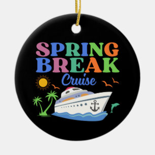 Spring Break Vacation Men's Basic T-Shirt Ceramic Tree Decoration
