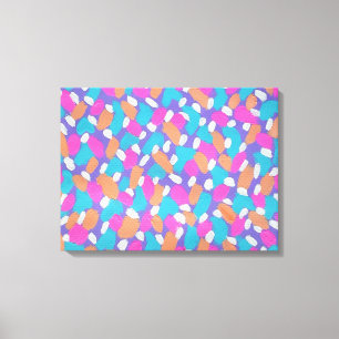 Spring Brushstrokes Colourful Abstract Art Print