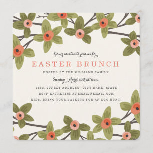 Spring Buds Easter Brunch Invitation