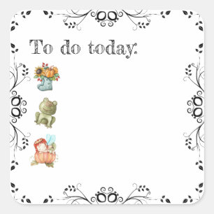 Spring Bullet Journal or Planner Square Sticker