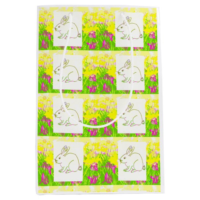 Spring Bunnies Medium Gift Bag (Front)