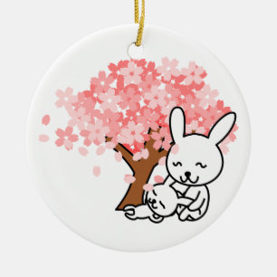 Spring Bunnies Ornament Round