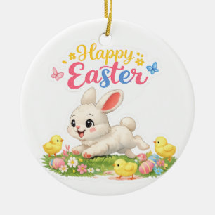 Spring Bunny & Chicks Collection Ceramic Tree Decoration