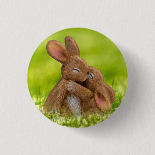 Spring Bunny Lovers 3 Cm Round Badge
