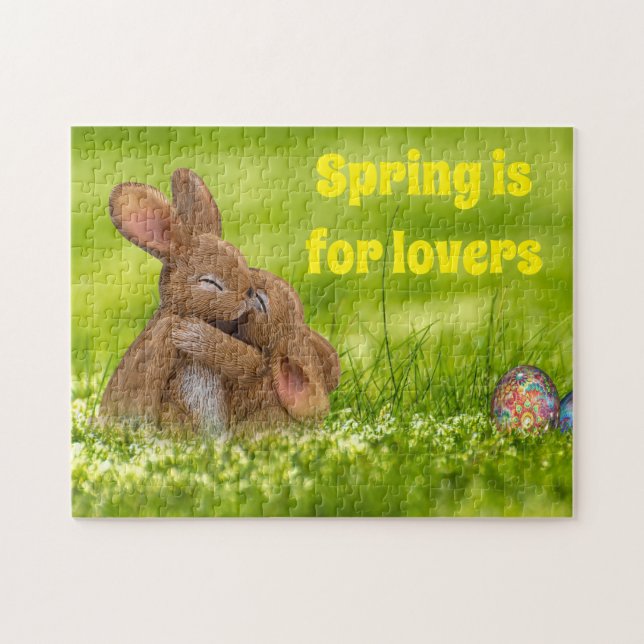 Spring Bunny Lovers Jigsaw Puzzle (Horizontal)