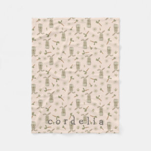 Spring Bunny Personalised Fleece Blanket