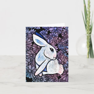 Spring Bunny Rabbit Easter Ostara Note Card